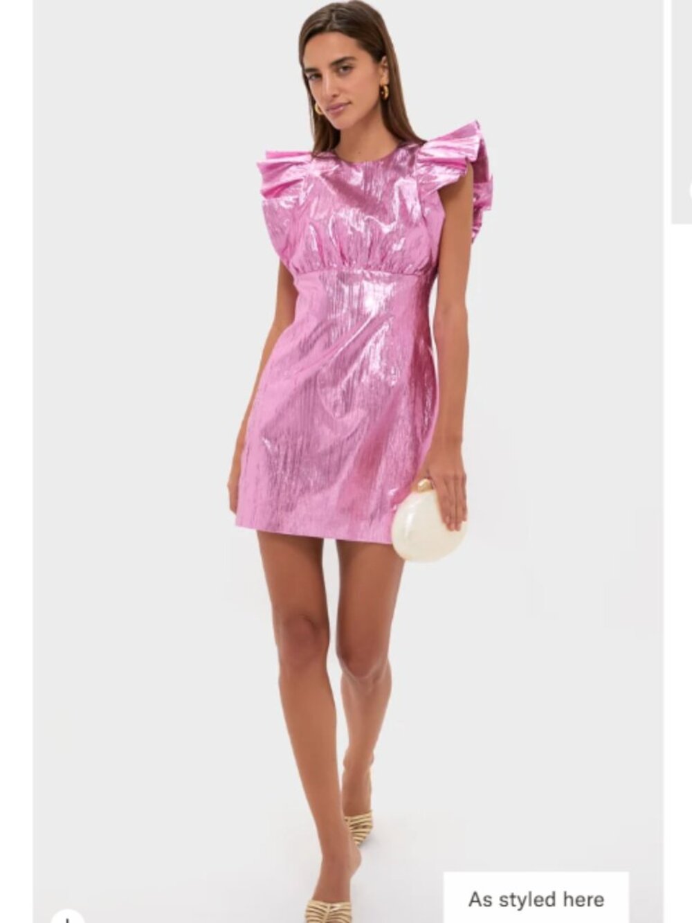 Hyacinth House Pink Plisse Coolidge Mini Dress (SIZE XXS)